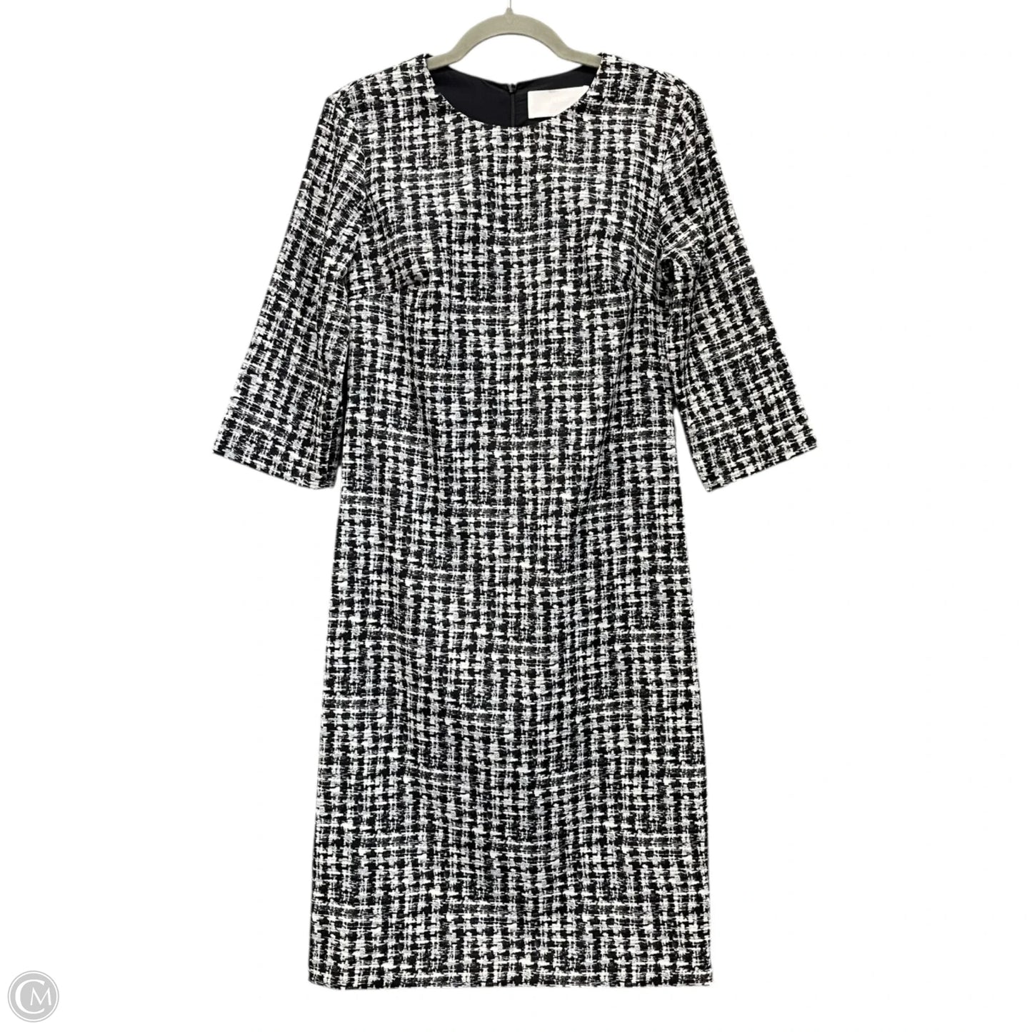 Dress Casual Midi By Hugo Boss In Black & White, Size: 8