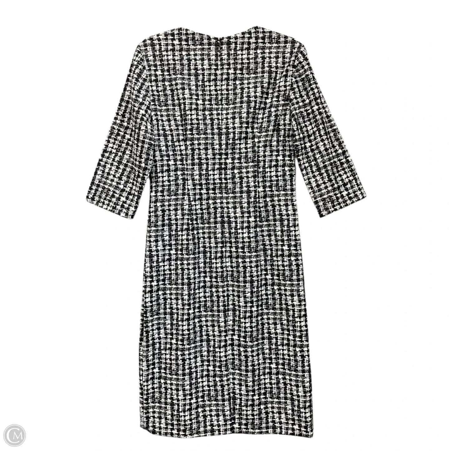 Dress Casual Midi By Hugo Boss In Black & White, Size: 8