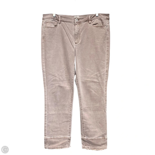 Jeans Cropped By J. Jill In Taupe, Size: 12l