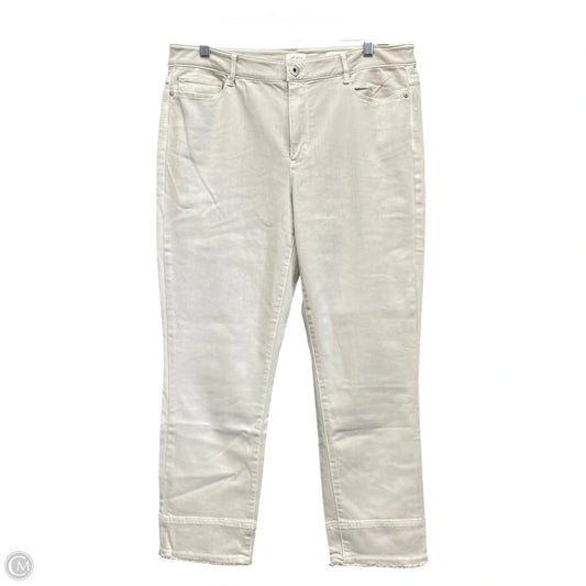 Jeans Cropped By J. Jill In Cream, Size: 12l