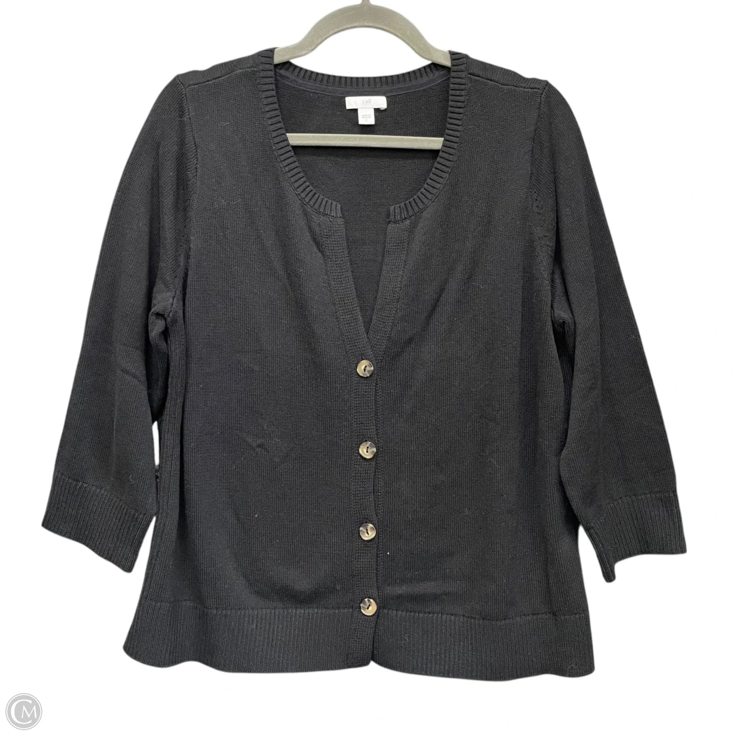 Sweater Cardigan By J. Jill In Black, Size: L