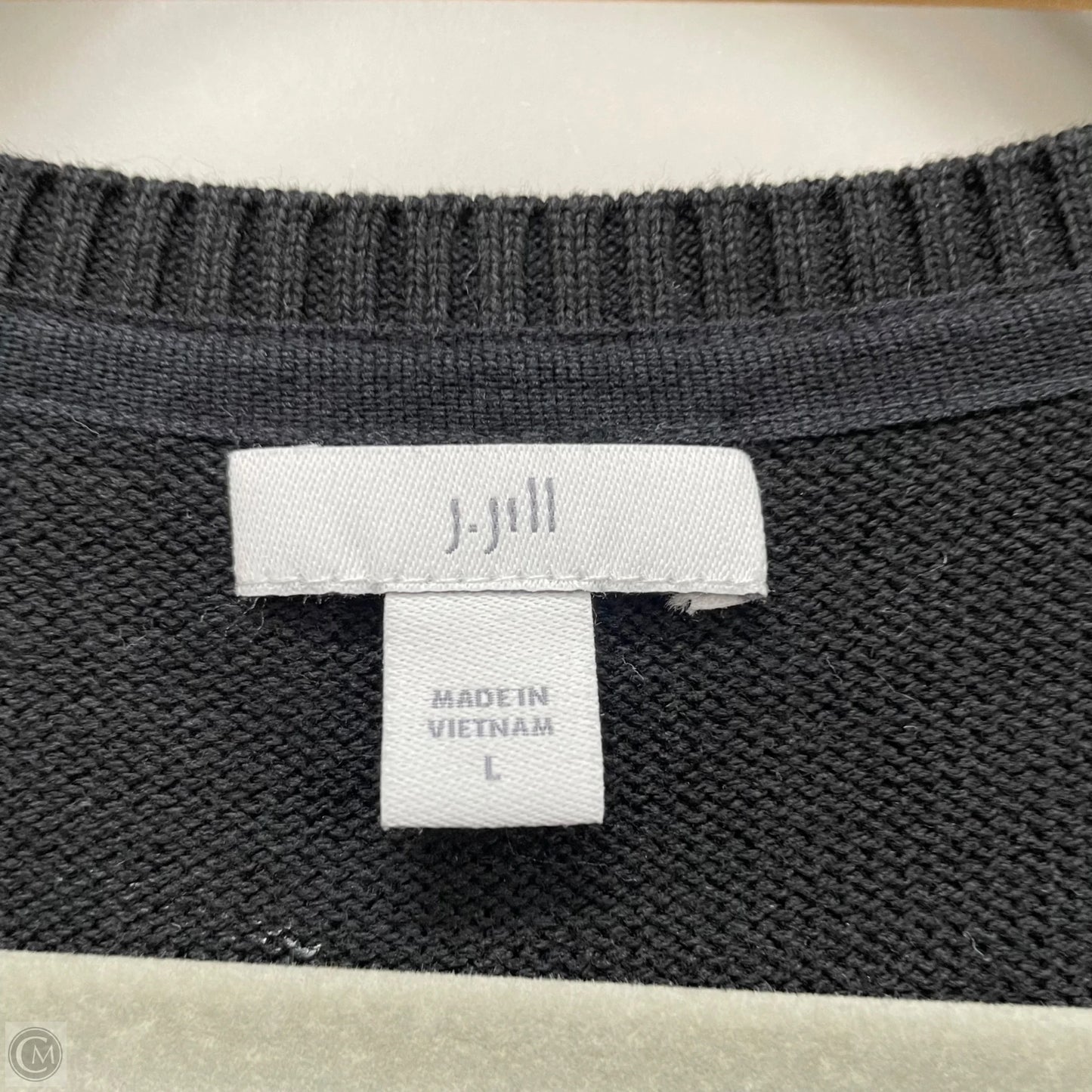 Sweater Cardigan By J. Jill In Black, Size: L