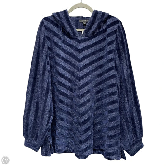 Sweatshirt Hoodie By Lane Bryant In Blue, Size: 1x
