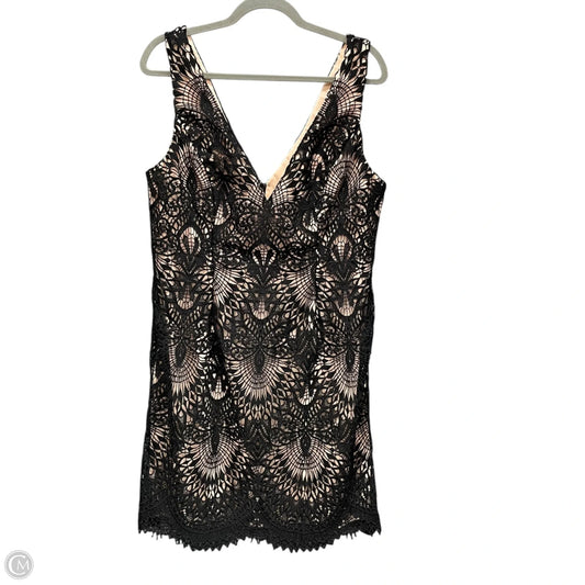 Dress Party Short By Clothes Mentor In Black & Cream, Size: 16