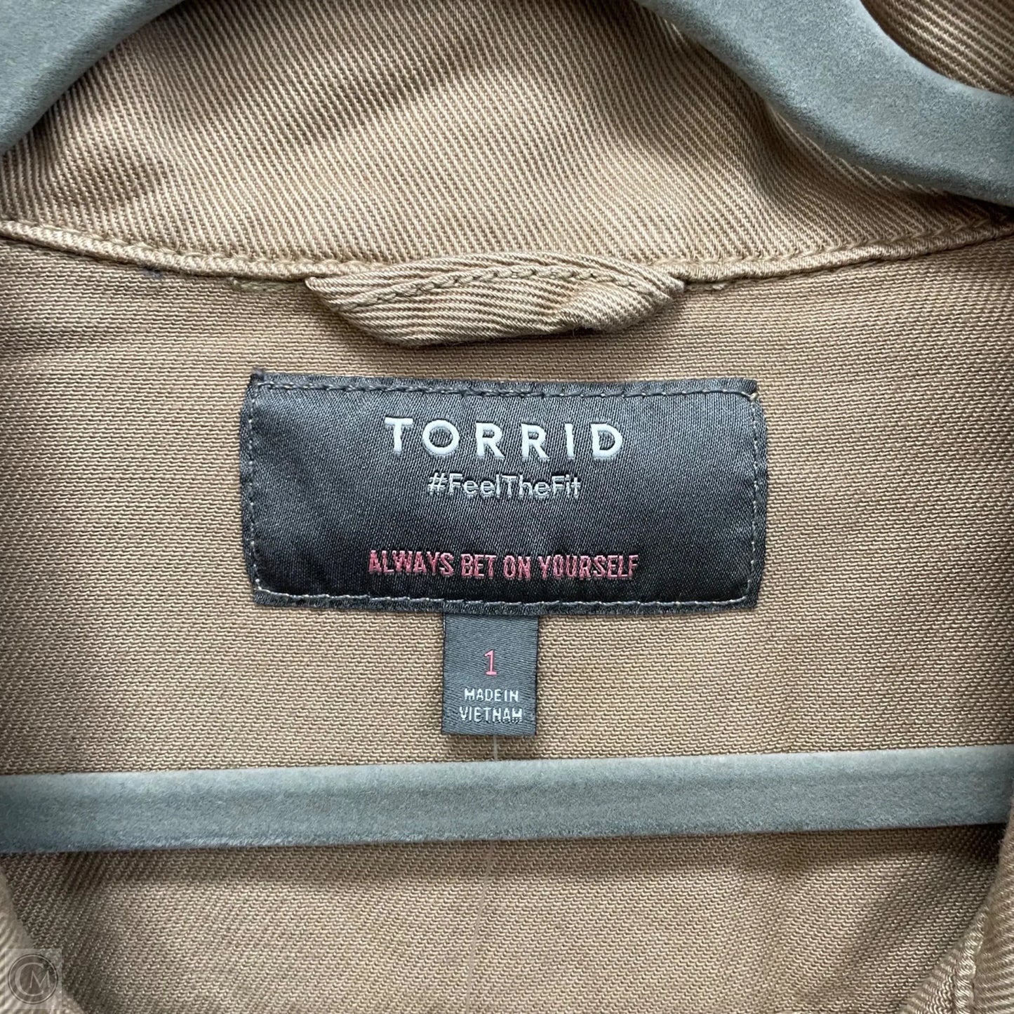 Jacket Shirt By Torrid In Beige, Size: 1x