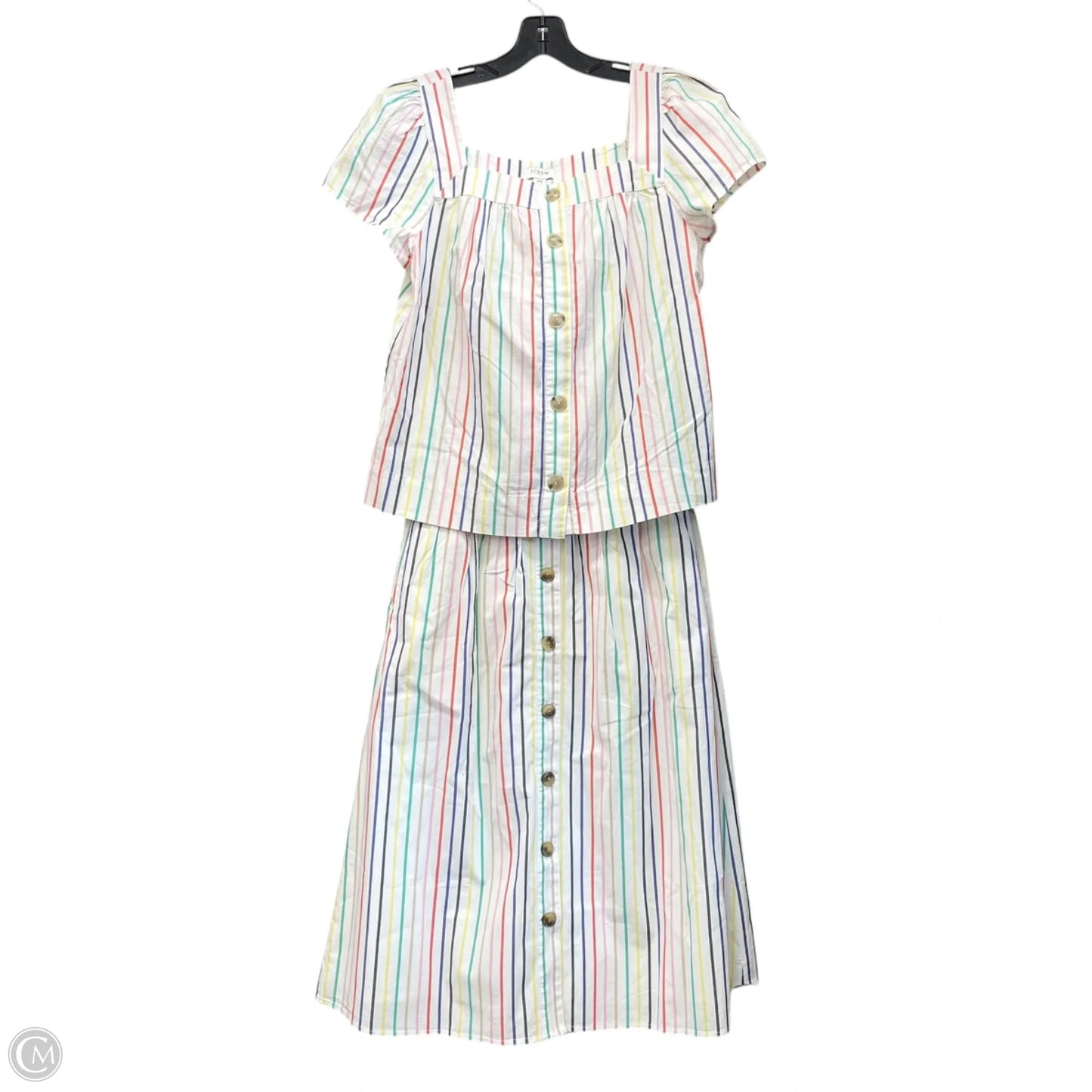 Skirt Set 2pc By J. Crew In Striped Pattern, Size: Xs