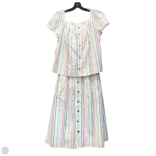 Skirt Set 2pc By J. Crew In Striped Pattern, Size: Xs