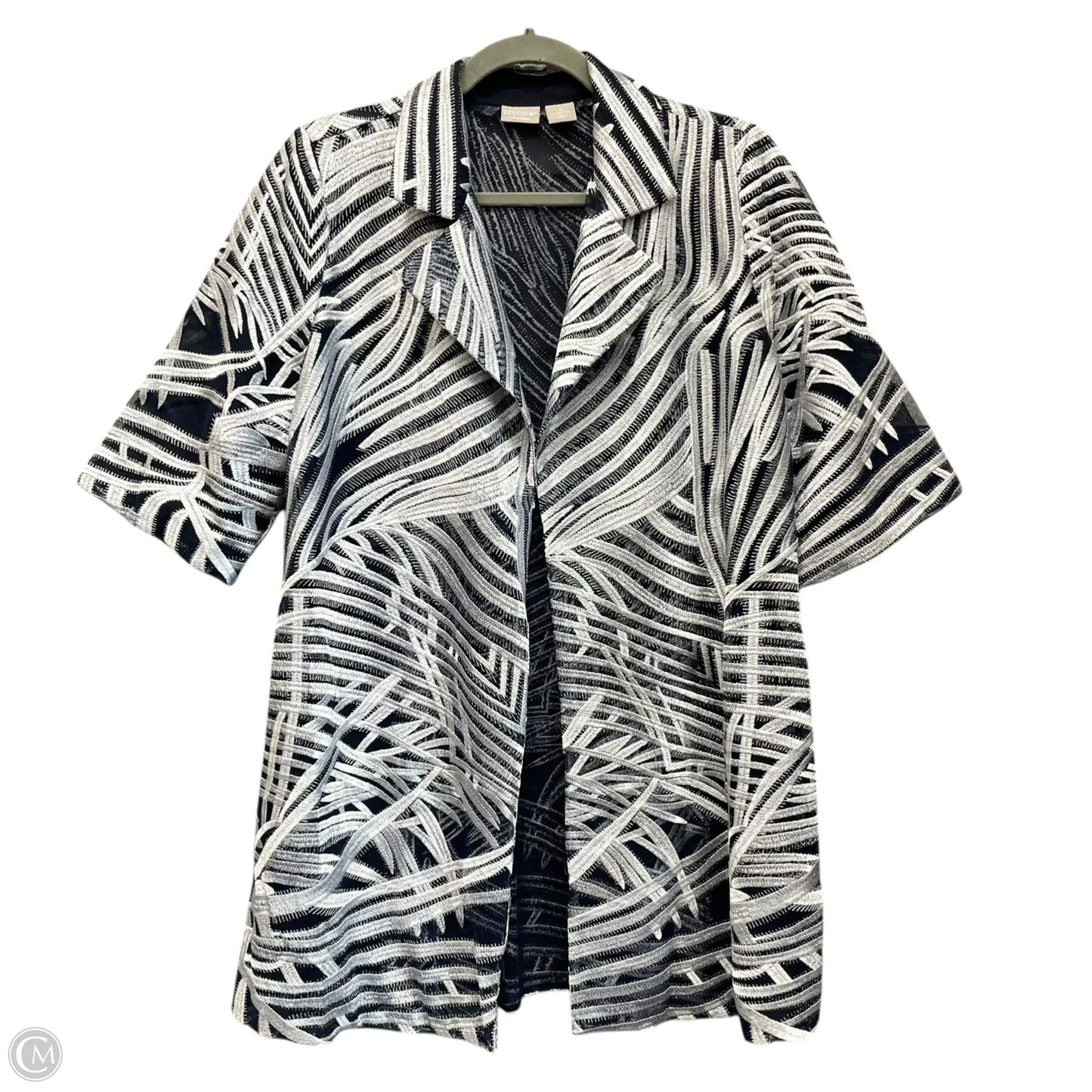 Jacket Other By Chicos In Blue & White, Size: M