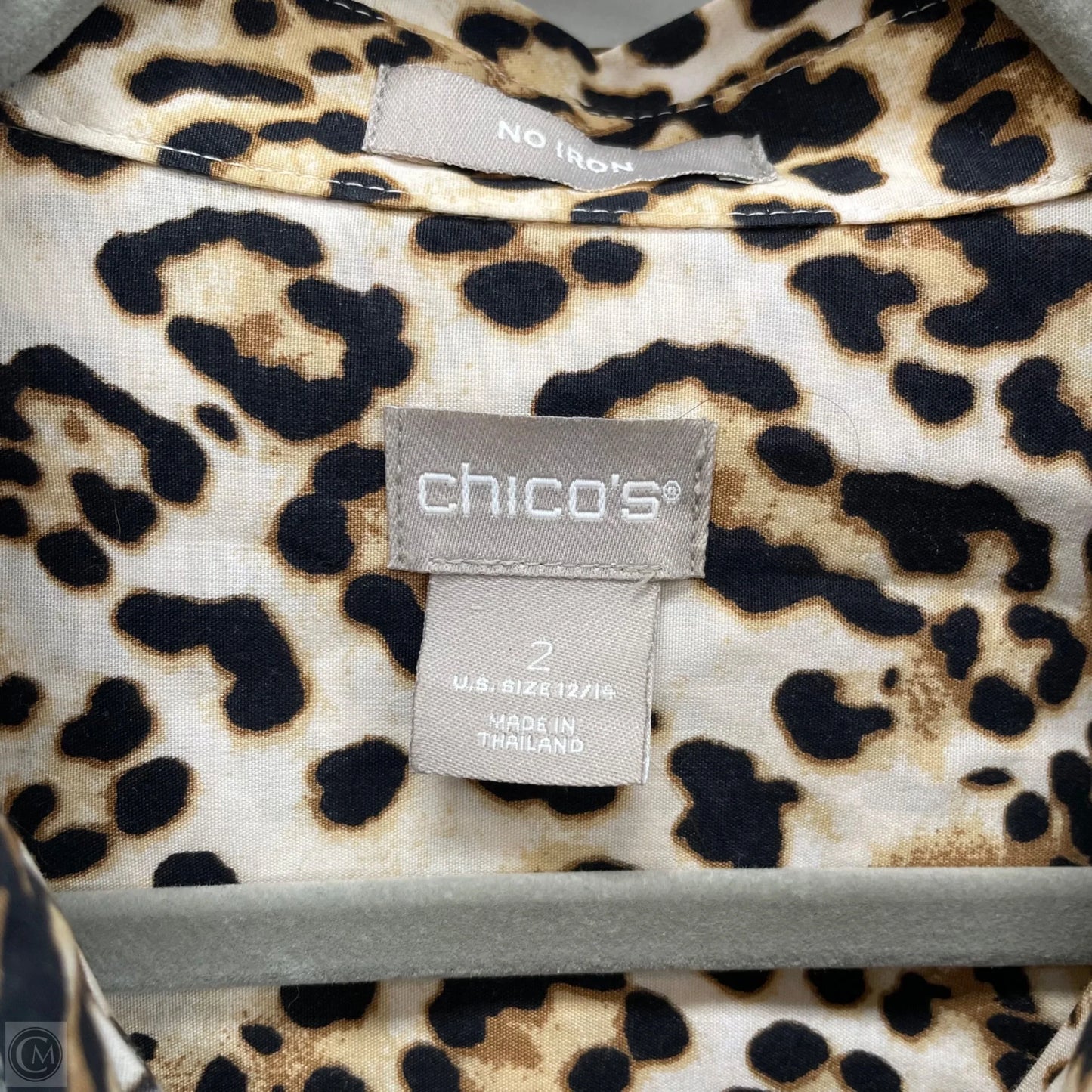 Tunic 3/4 Sleeve By Chicos In Animal Print, Size: L