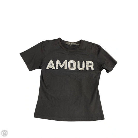 Top Short Sleeve By Endless Rose In Black, Size: Xs