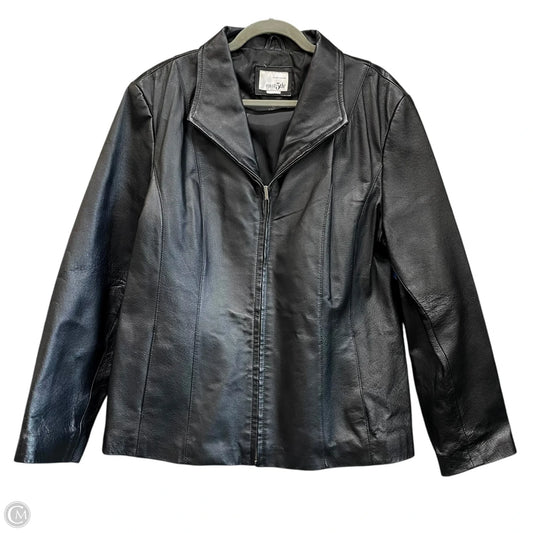 Jacket Leather By East 5th In Black, Size: L
