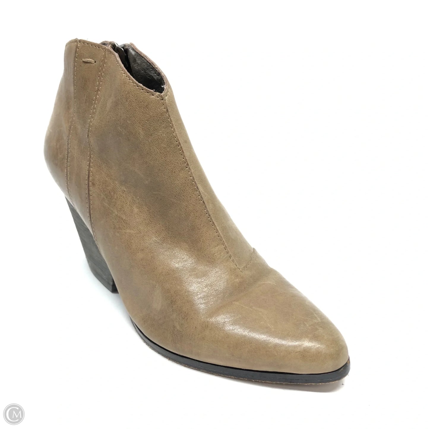 Boots Ankle Heels By Eileen Fisher In Taupe, Size: 6.5
