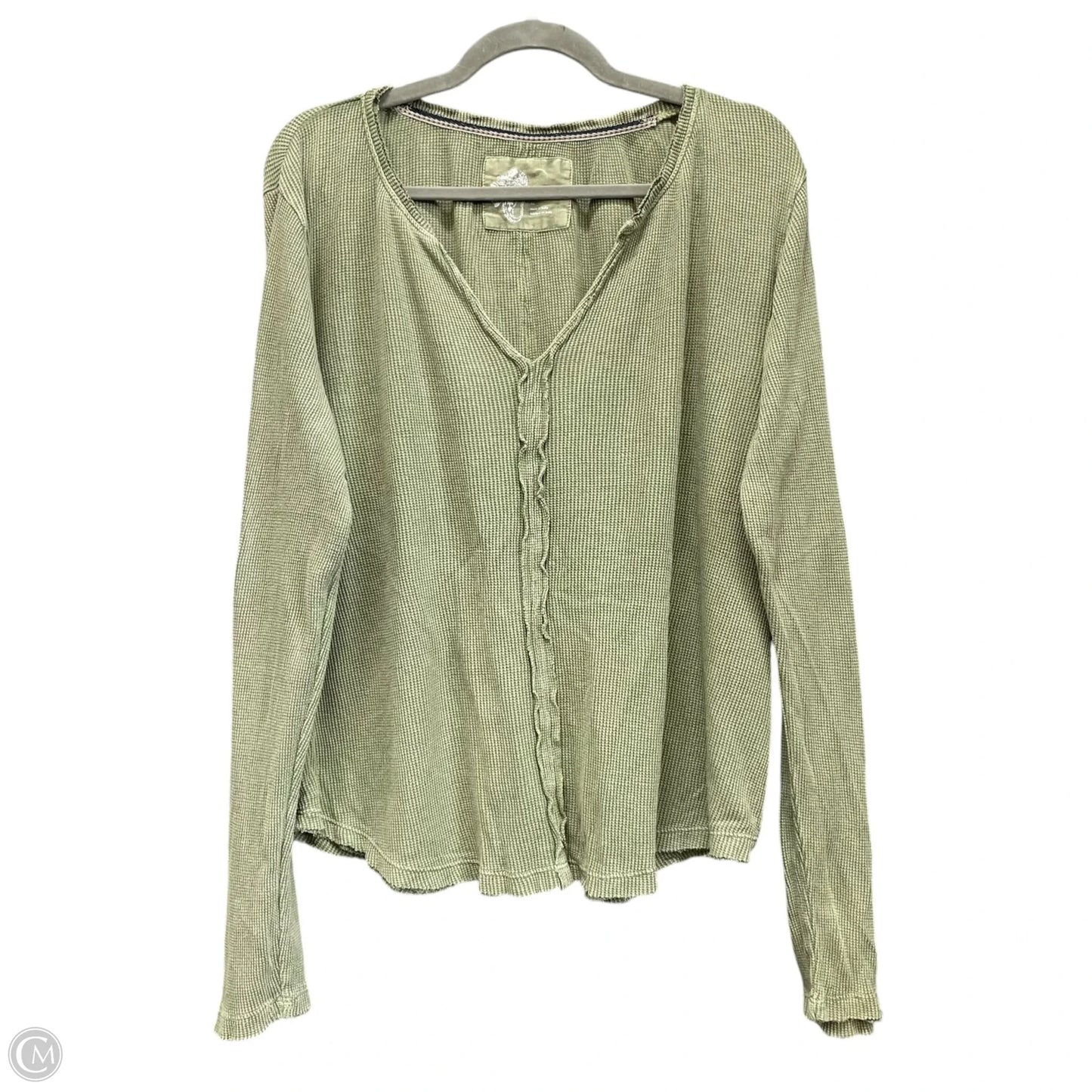 Top Long Sleeve By Pilcro In Green, Size: Xl