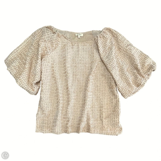 Top Short Sleeve By Umgee In Beige, Size: M
