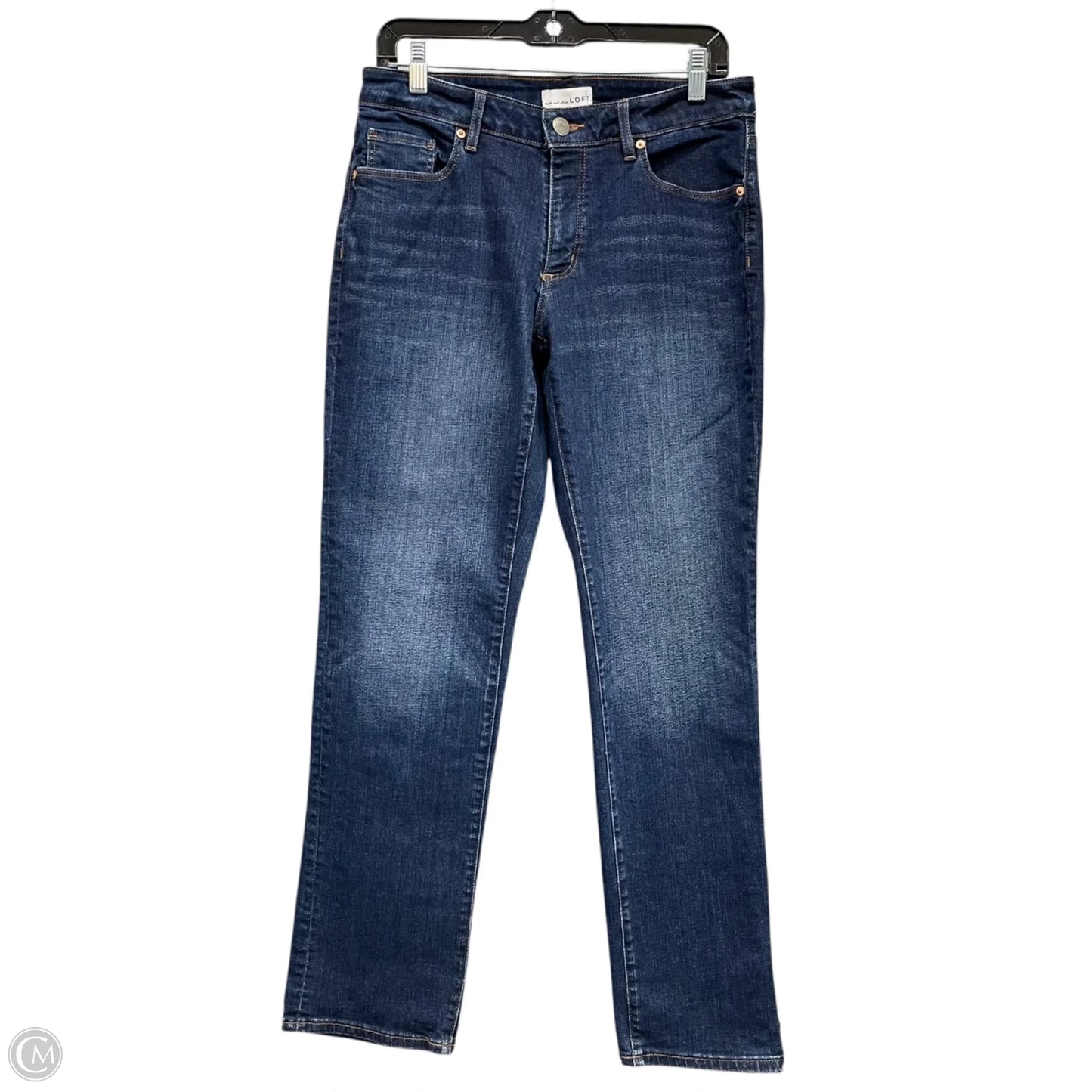 Jeans Straight By Loft In Blue Denim, Size: 8