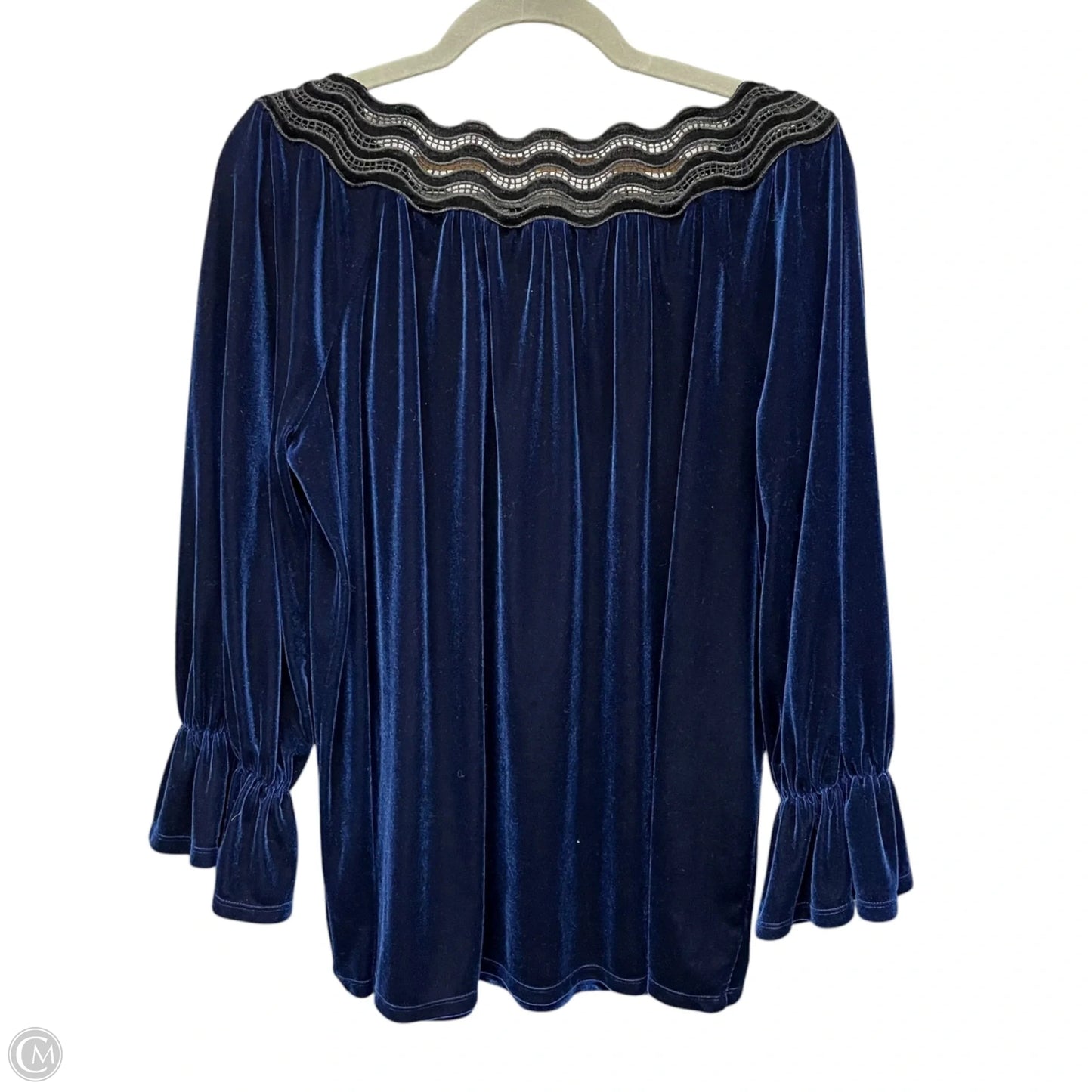Top 3/4 Sleeve By Rafaella In Blue, Size: L