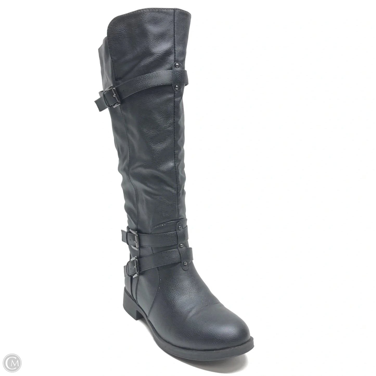 Boots Knee Flats By Clothes Mentor In Black, Size: 8