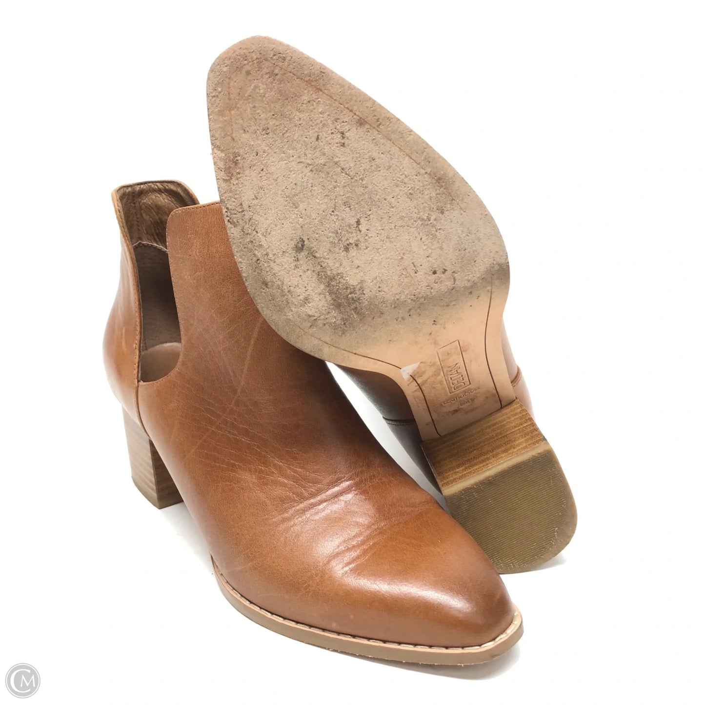 Boots Ankle Heels By Cmc In Brown, Size: 8