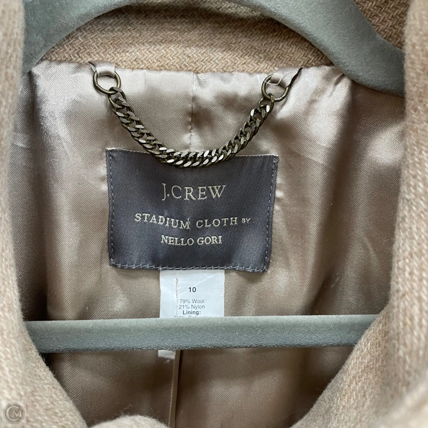 Coat Wool By J. Crew In Beige, Size: 10