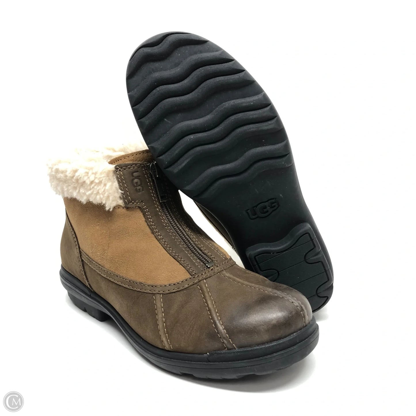 Boots Designer By Ugg In Brown, Size: 9