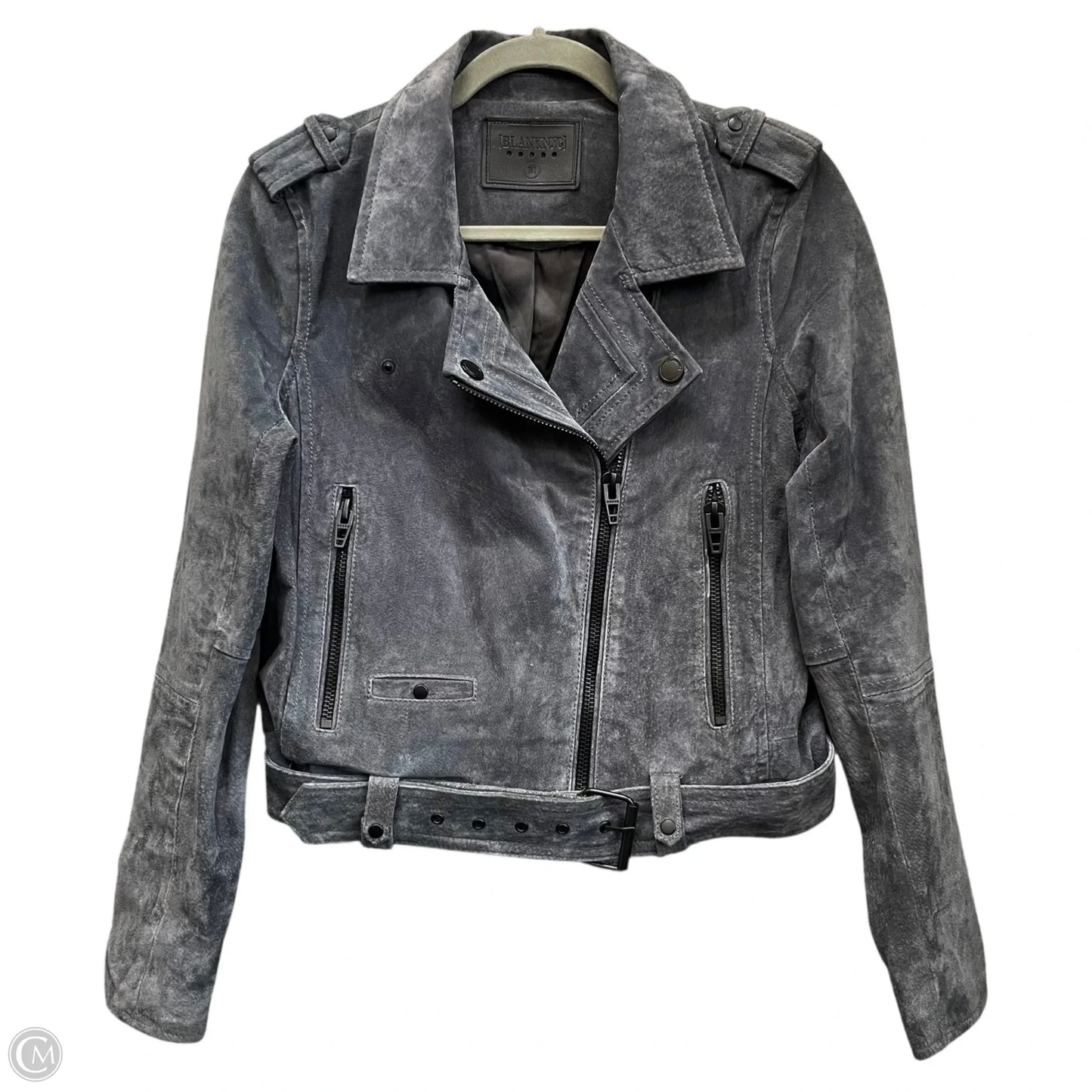 Jacket Moto Leather By Blanknyc In Grey, Size: M