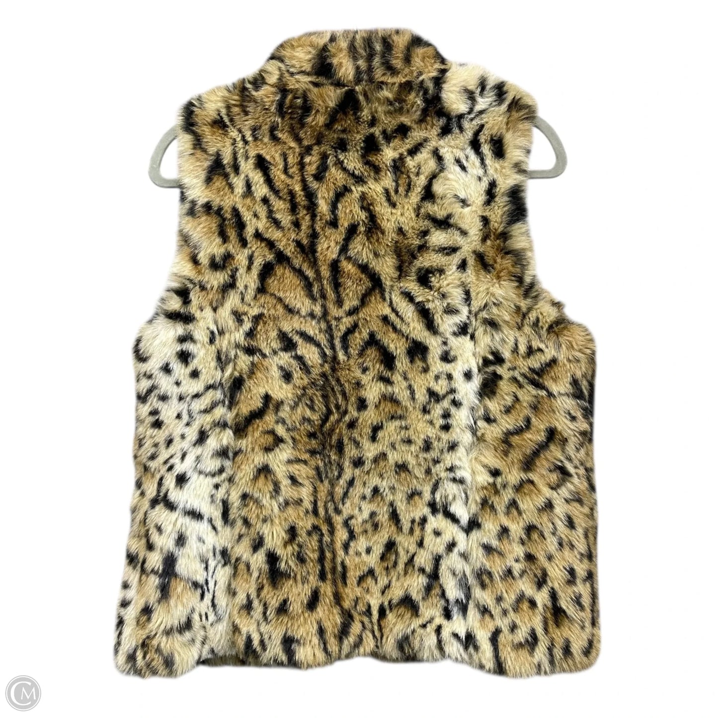 Vest Faux Fur & Sherpa By Chicos In Animal Print, Size: M