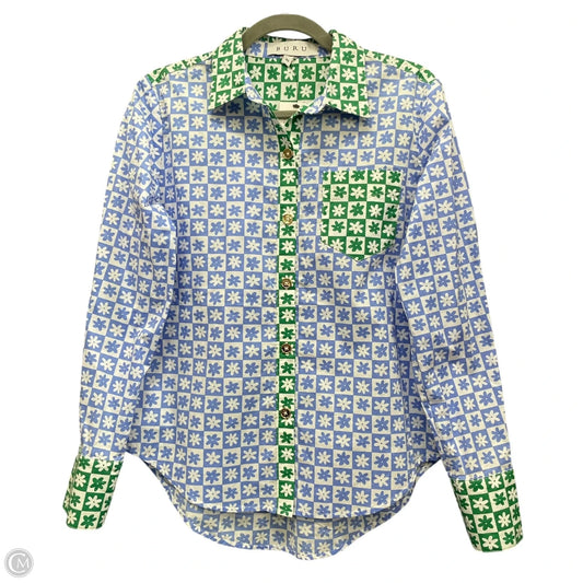 Top Long Sleeve By Cmb In Blue & Green, Size: Xs
