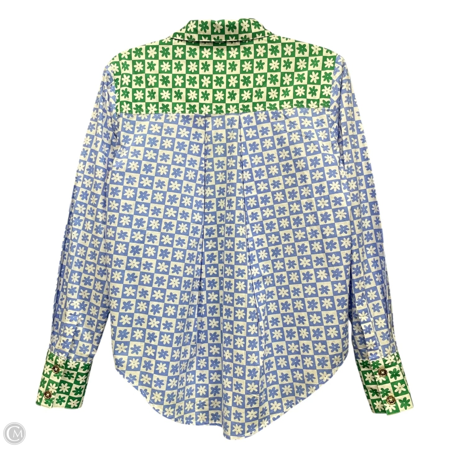 Top Long Sleeve By Cmb In Blue & Green, Size: Xs