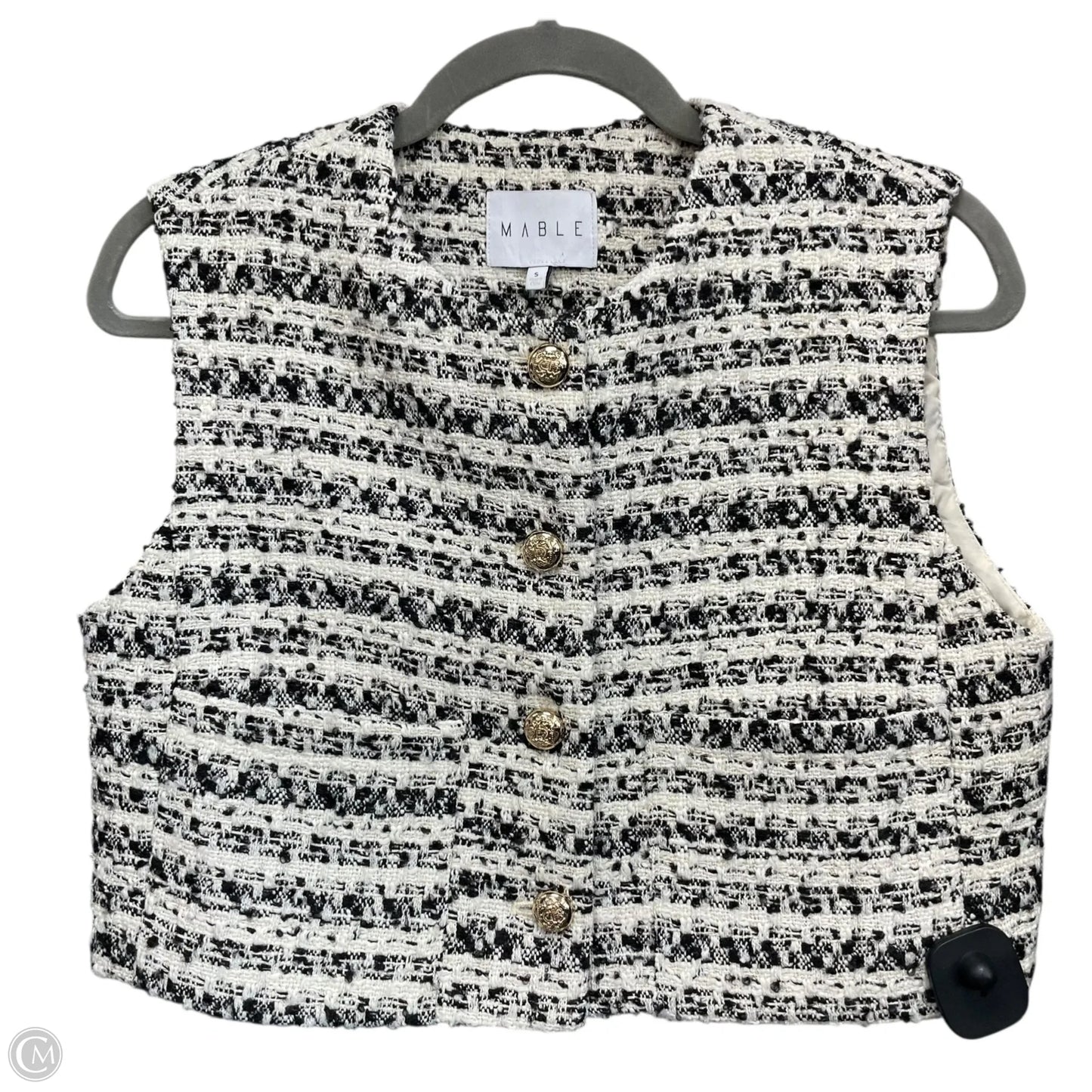Vest Other By Mable In Black & Cream, Size: S