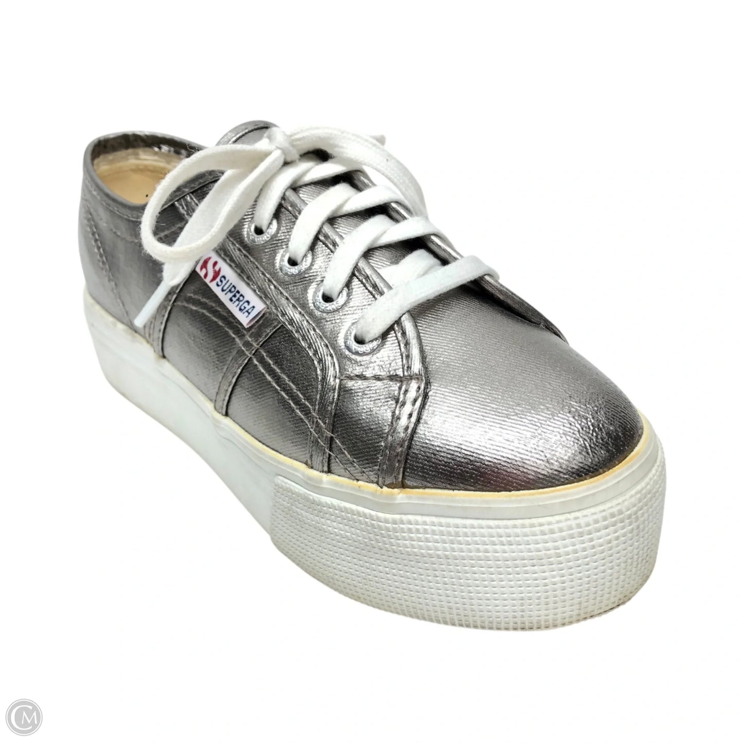 Shoes Sneakers Platform By Superga In Silver, Size: 6