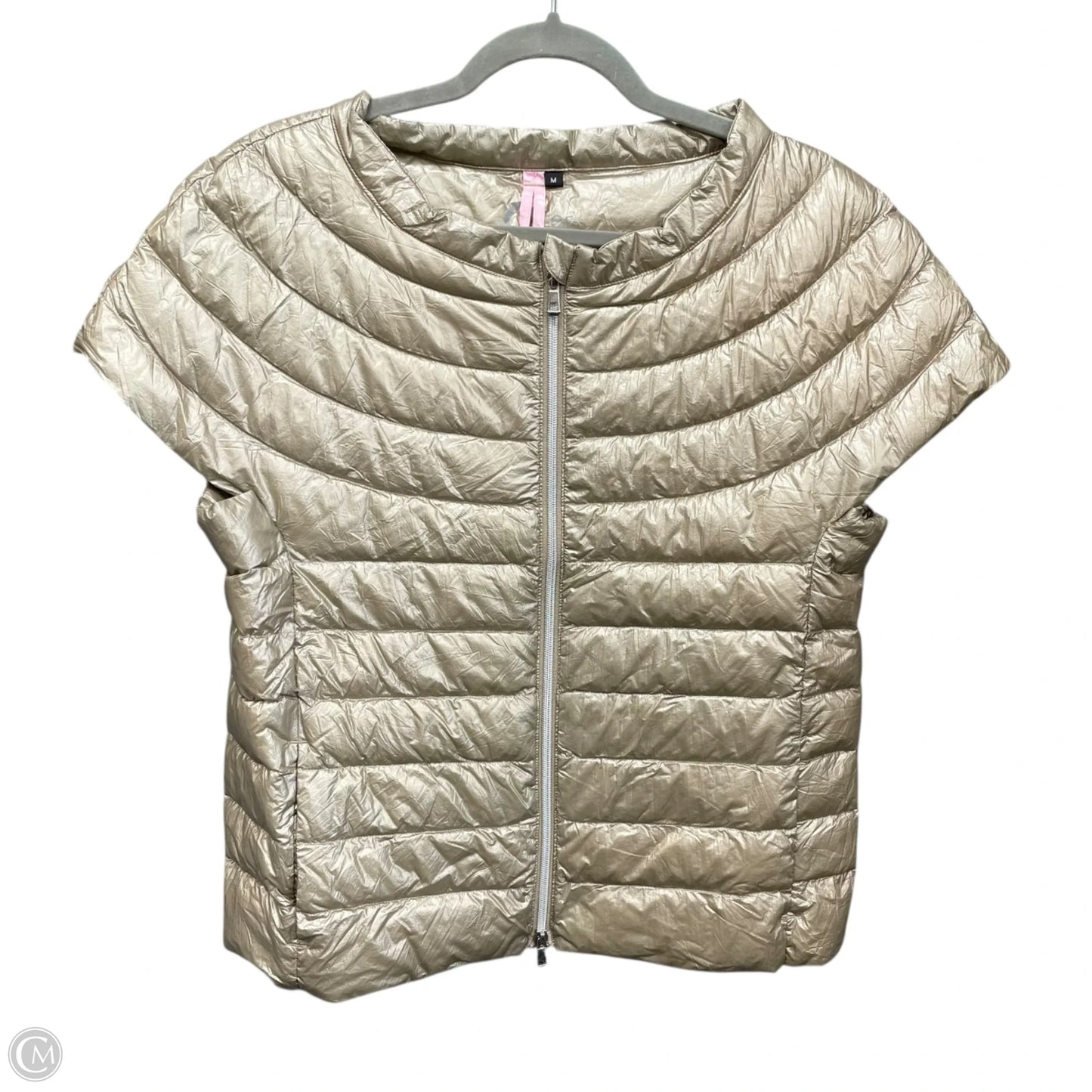 Vest Puffer & Quilted By Cmb In Gold, Size: M