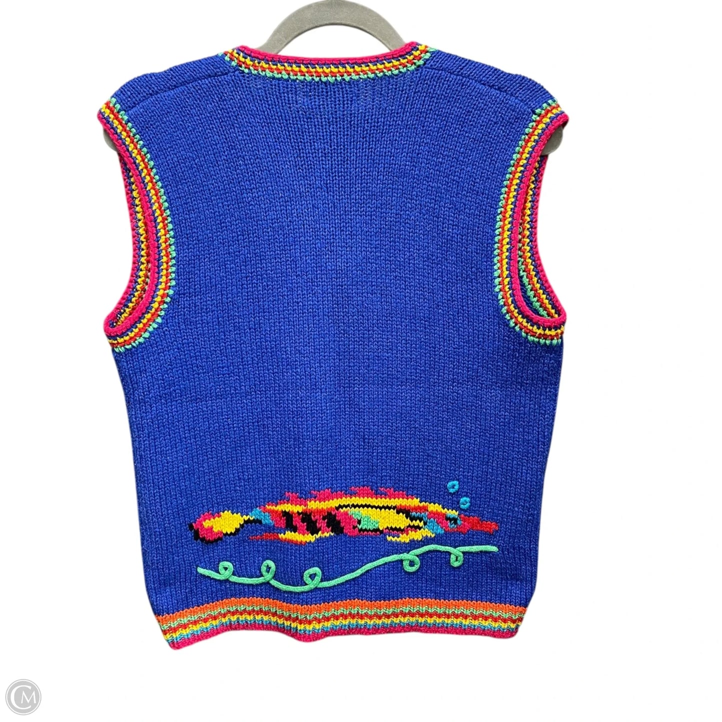 Vest Sweater By Doncaster In Blue, Size: Xs