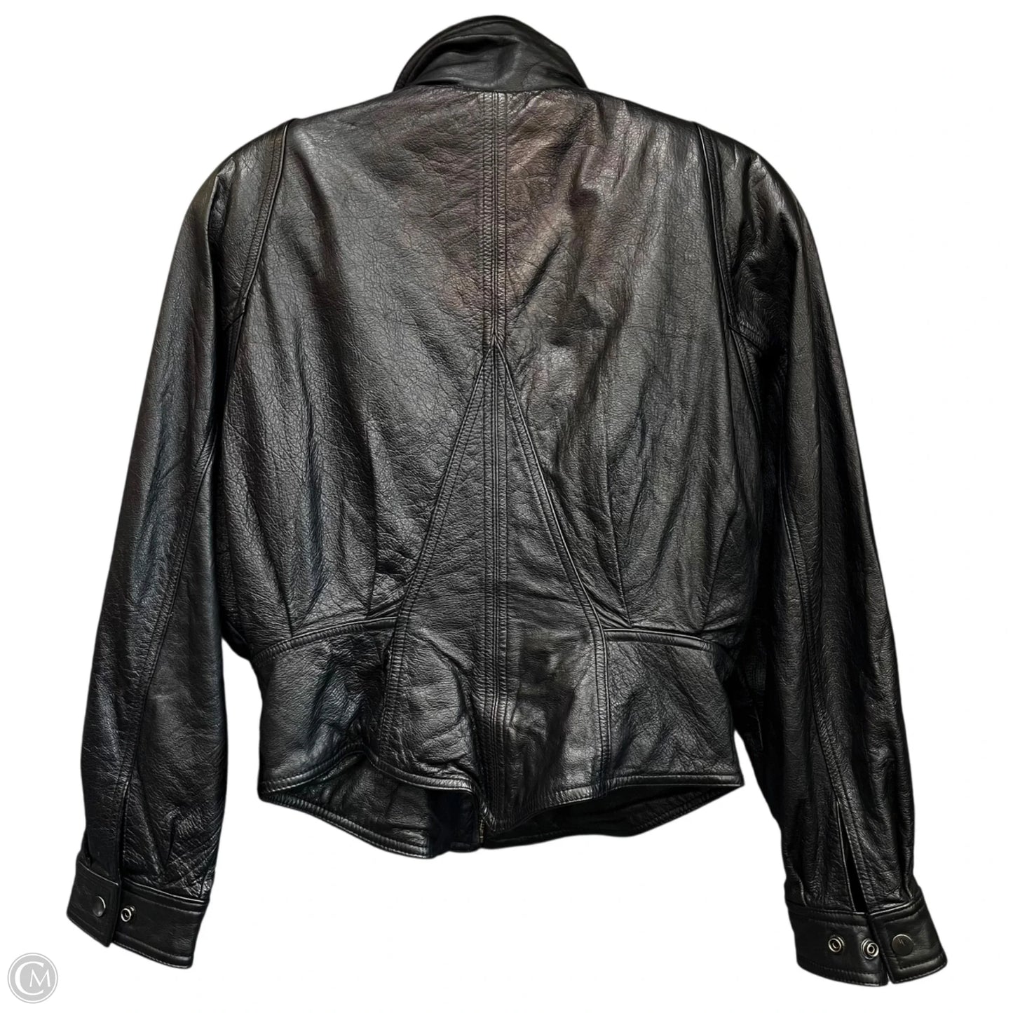 Jacket Leather By Wilsons Leather In Black, Size: S