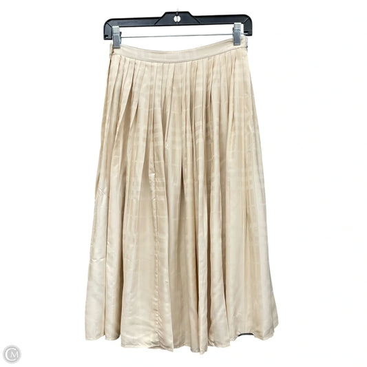 Skirt Luxury Designer By Burberry In Cream, Size: 2