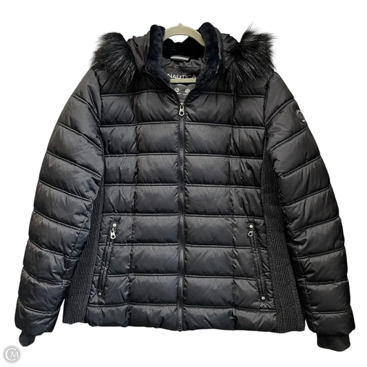 Jacket Puffer & Quilted By Nautica In Black, Size: Xxl