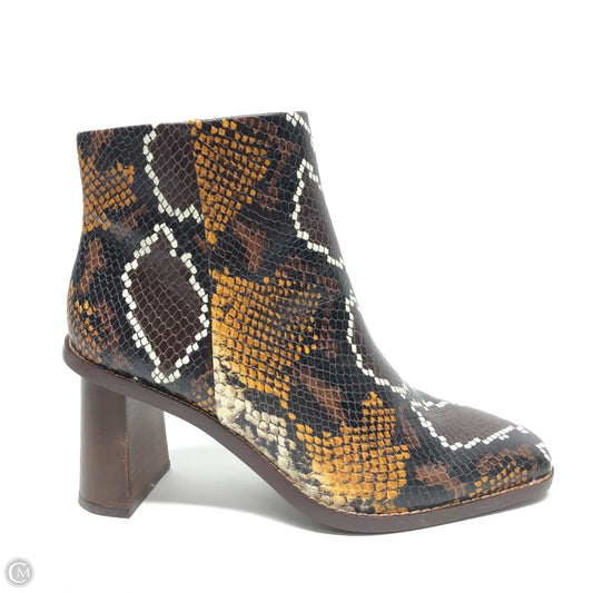 Boots Ankle Heels By Gibson And Latimer In Snakeskin Print, Size: 7