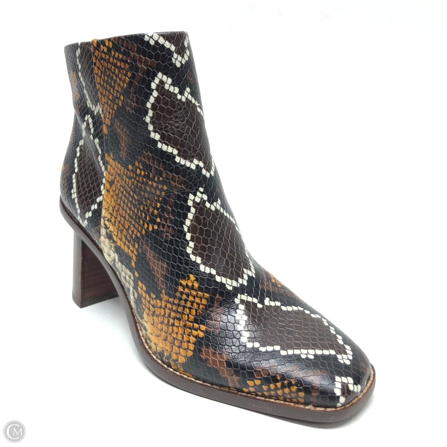 Boots Ankle Heels By Gibson And Latimer In Snakeskin Print, Size: 7
