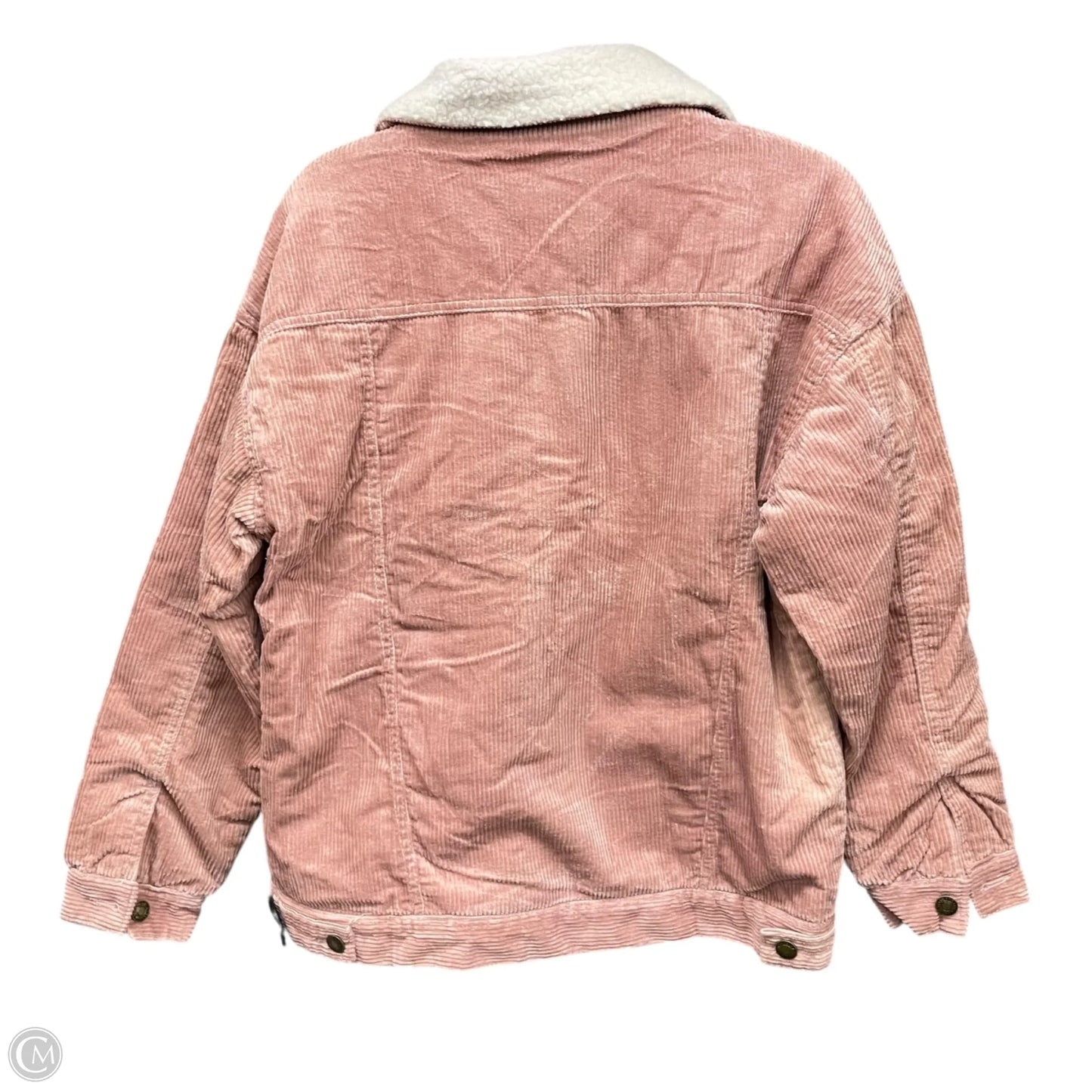Jacket Shirt By Clothes Mentor In Pink, Size: M