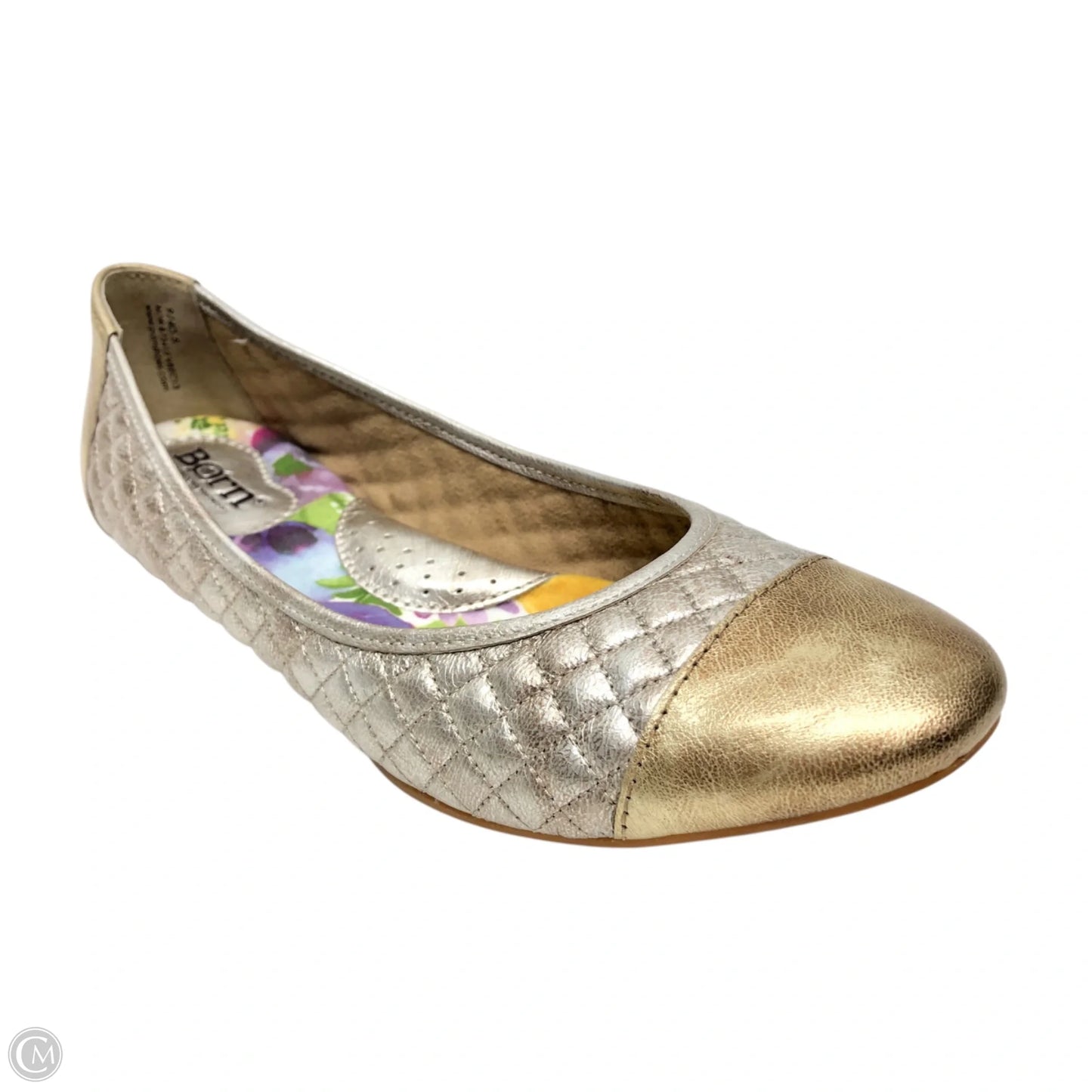 Shoes Flats By Born In Gold & Silver, Size: 9