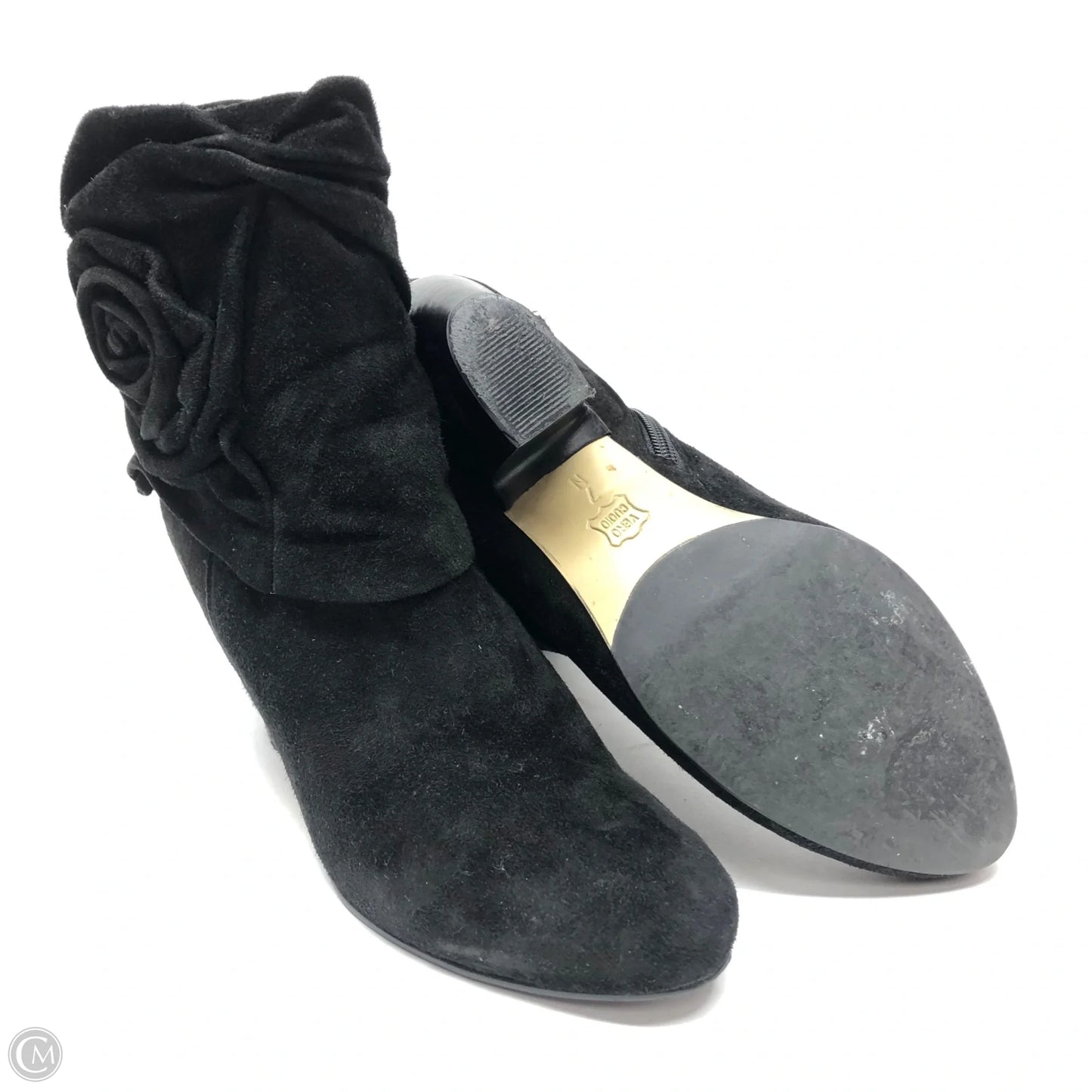 Boots Ankle Heels By Vaneli In Black, Size: 7