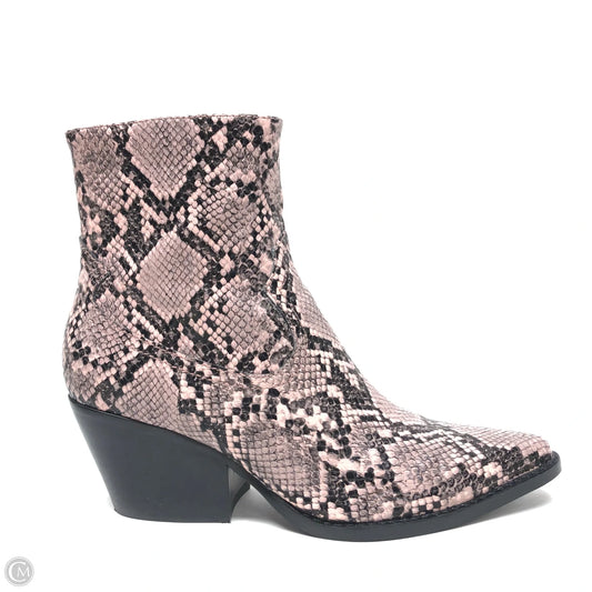 Boots Ankle Heels By Jeffrey Campbell In Snakeskin Print, Size: 6.5