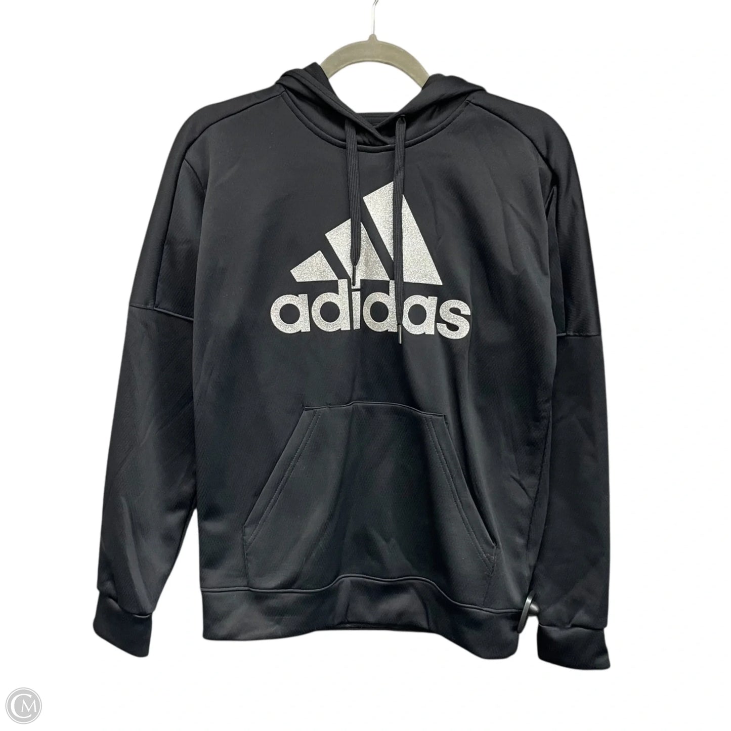 Athletic Sweatshirt Hoodie By Adidas In Black, Size: S