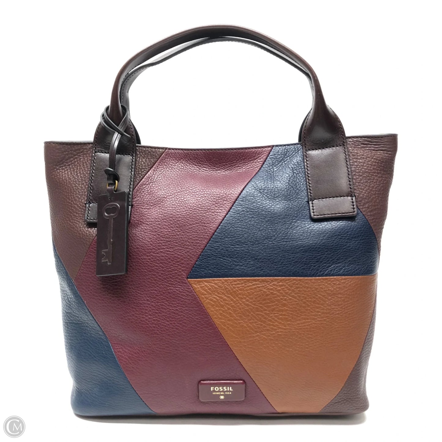 Tote Leather By Fossil, Size: Medium