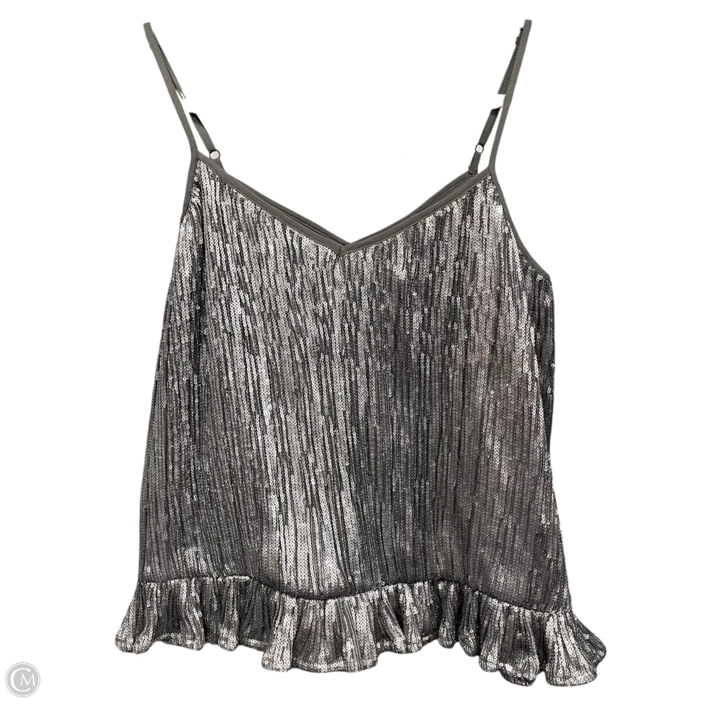 Top Sleeveless By Anthropologie In Silver, Size: 8