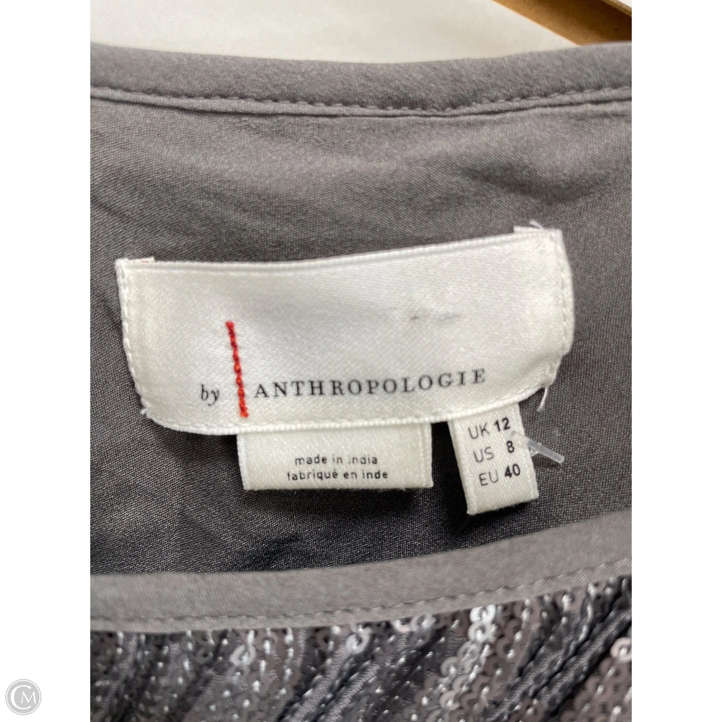 Top Sleeveless By Anthropologie In Silver, Size: 8