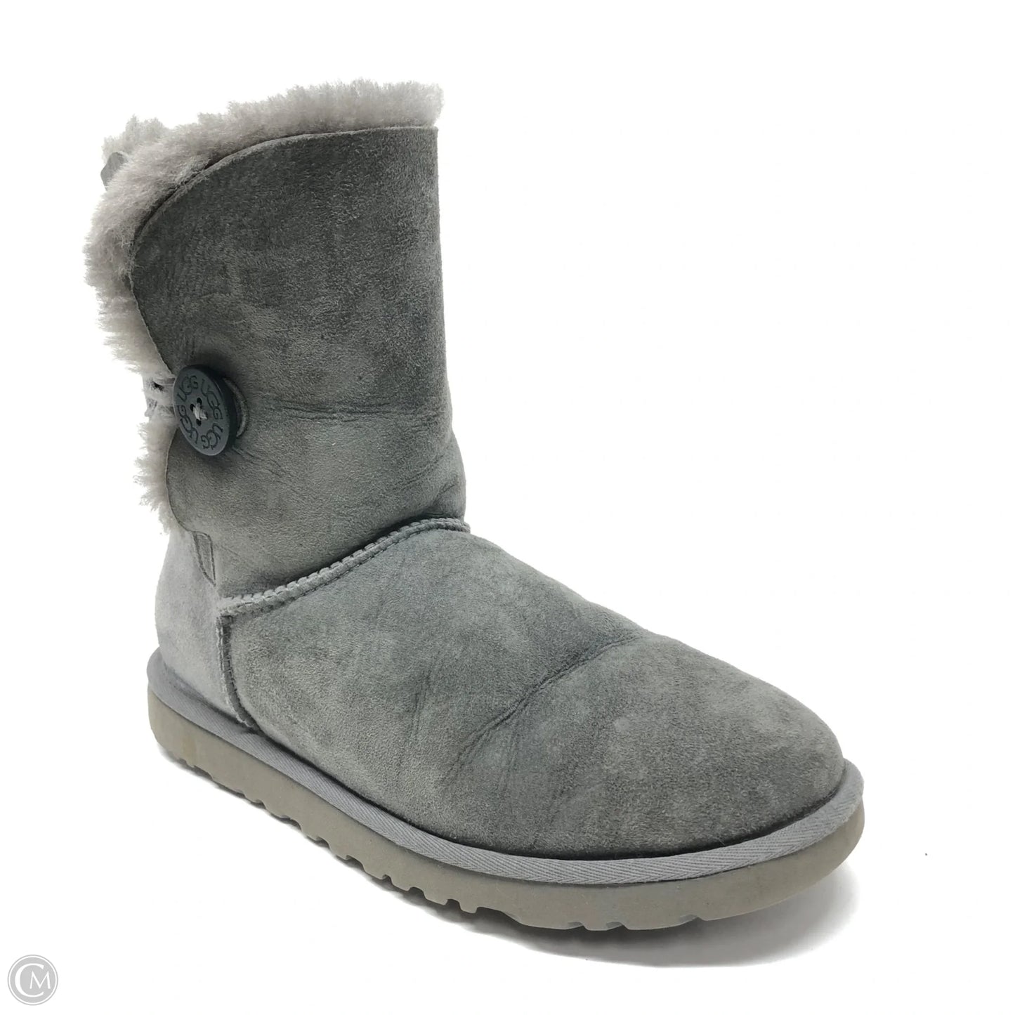 Boots Designer By Ugg In Grey, Size: 9