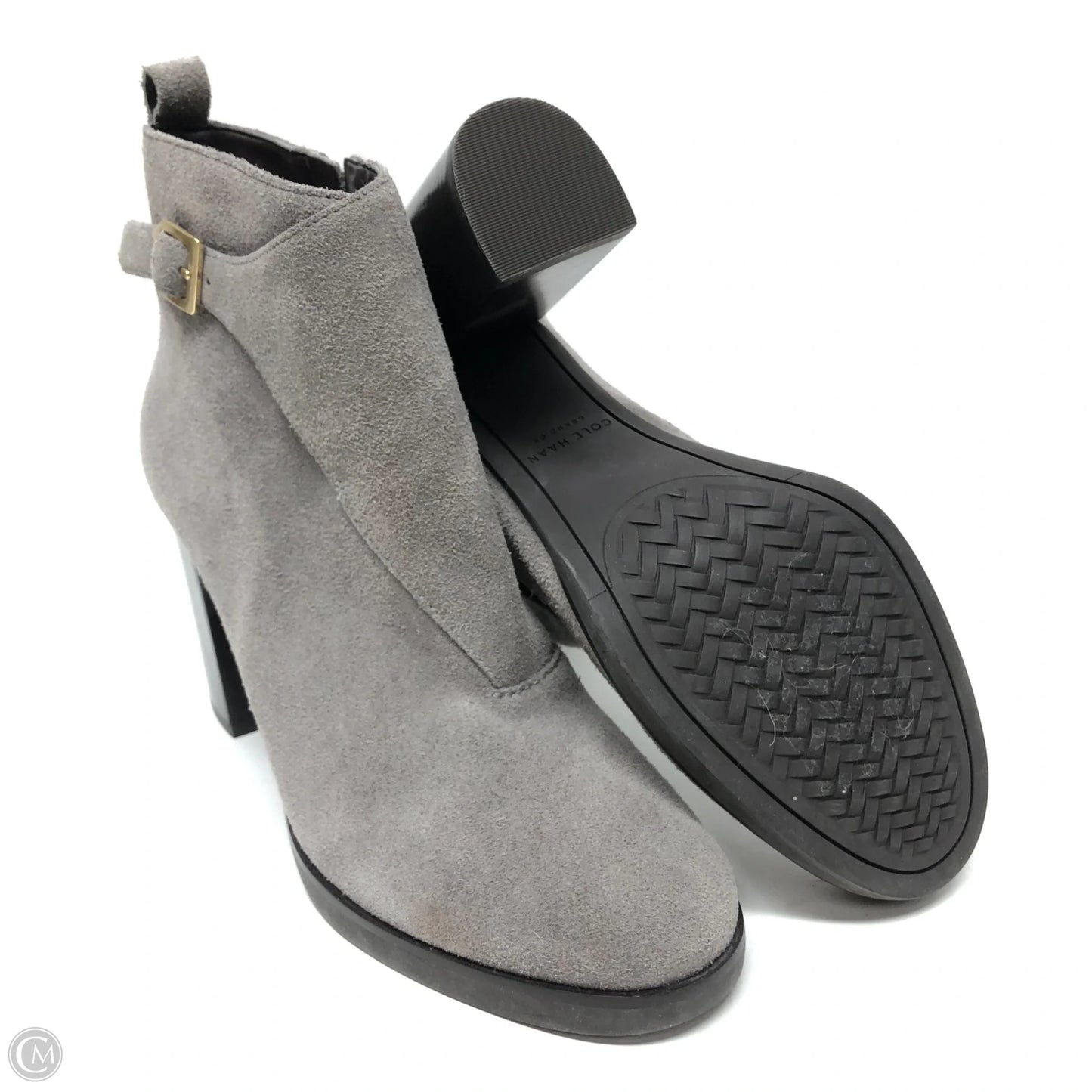Boots Ankle Heels By Cole-haan In Grey, Size: 7.5