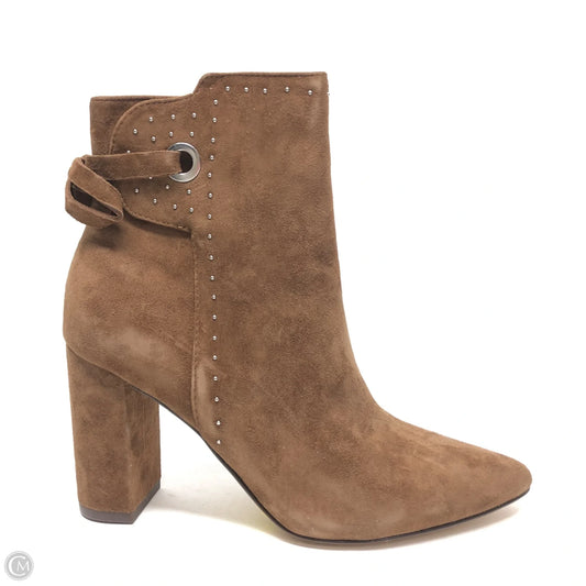 Boots Ankle Heels By Chelsea And Violet In Brown, Size: 7