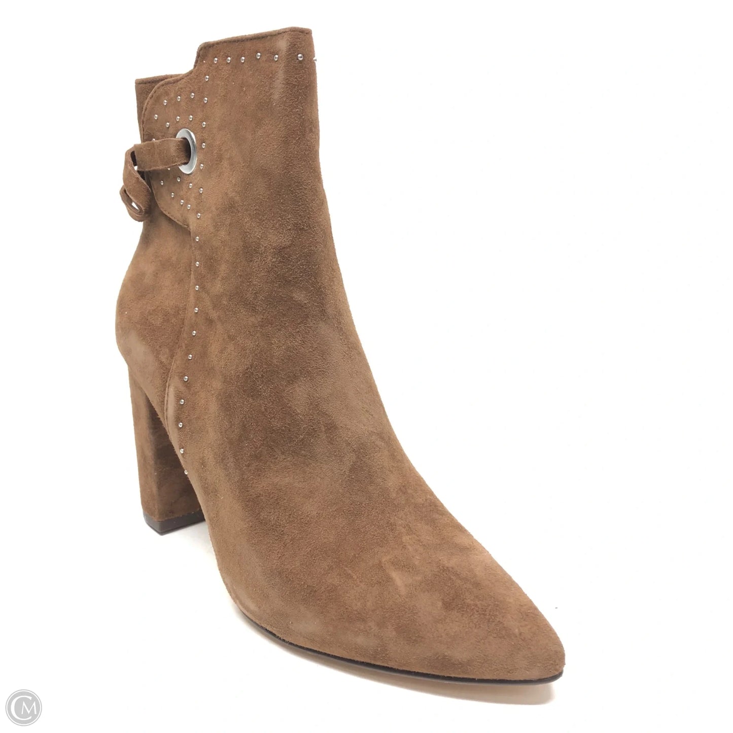 Boots Ankle Heels By Chelsea And Violet In Brown, Size: 7