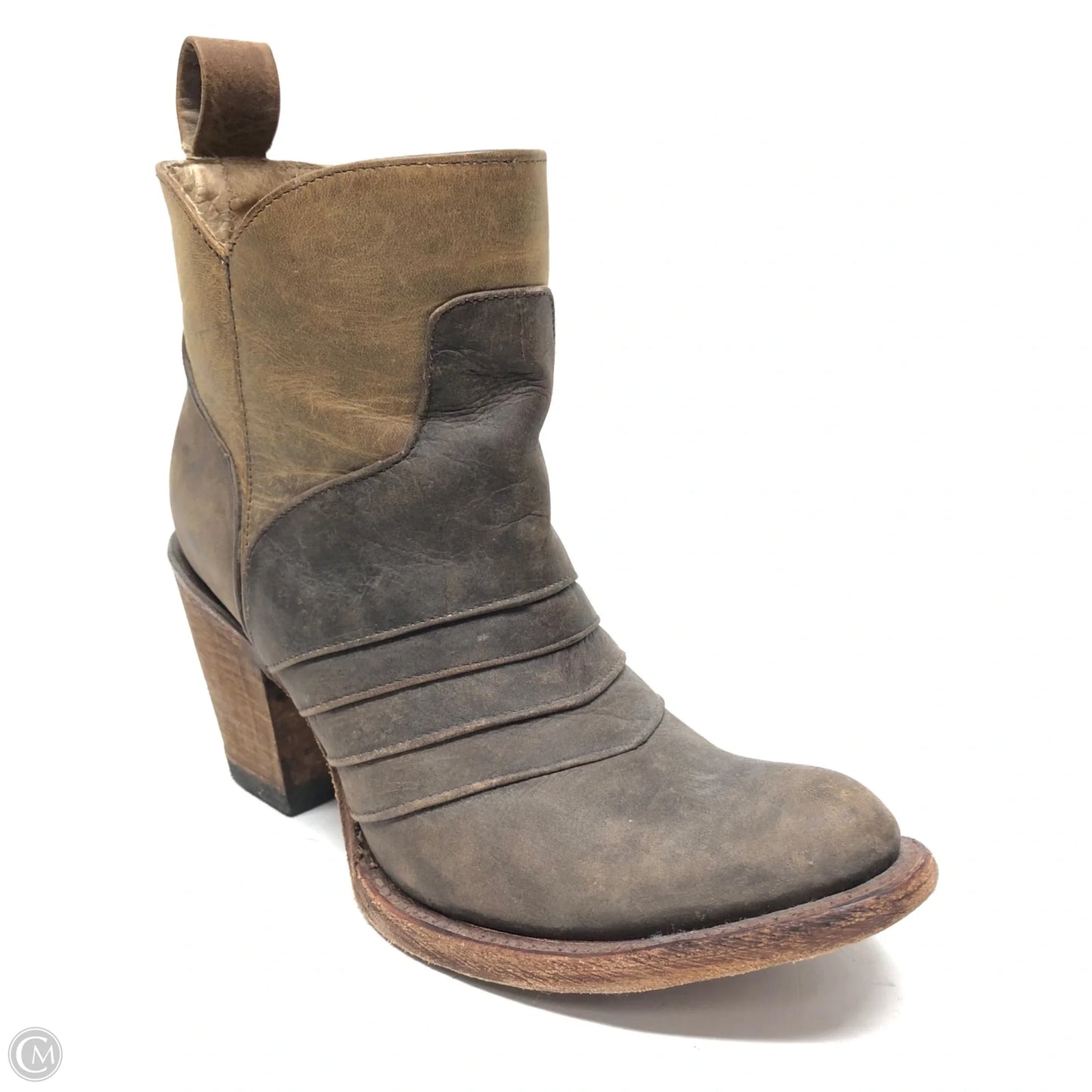 Boots Ankle Heels By Cmc In Brown, Size: 6.5